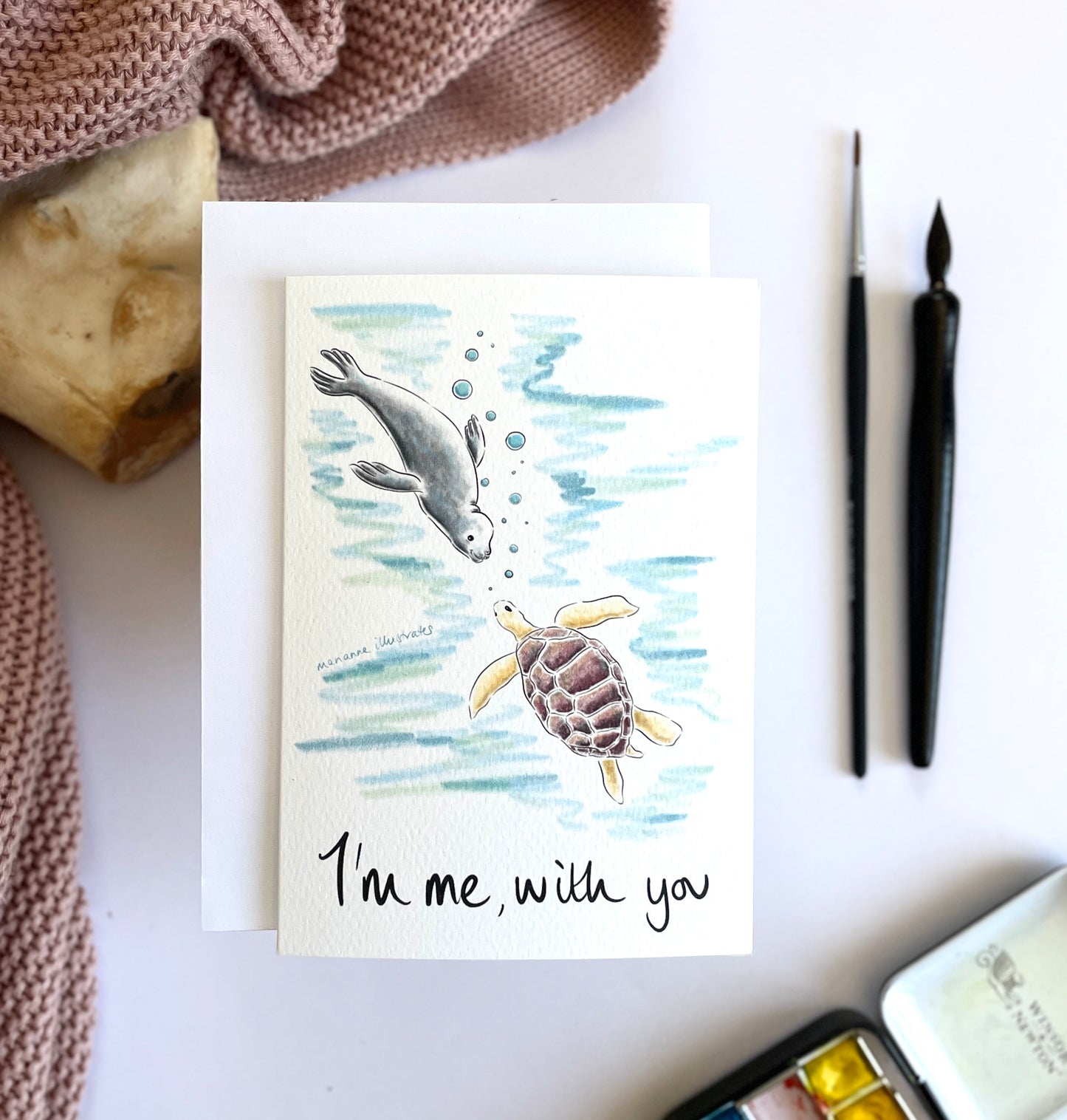 I’m Me With You Greetings Card