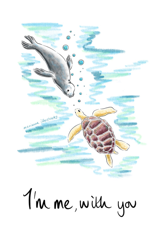 I’m Me With You Greetings Card
