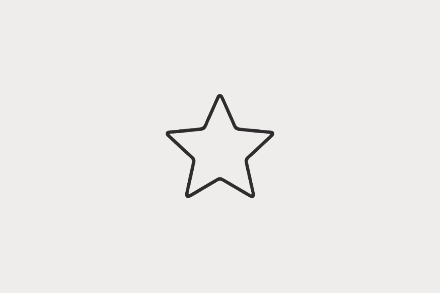 a tiny star icon with a thin black line and a #EFECEC background colour